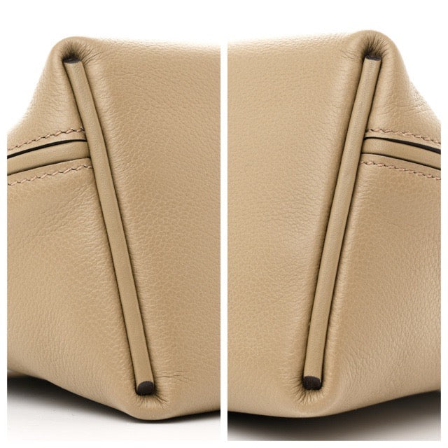 HERMES MINI 24/24 VERSO BEIGE MARFA GRIS MISTY EVERCOLOR SWIFT PERMABRASS HARDWARE