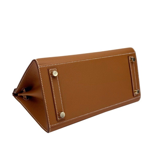 HERMES BIRKIN 25 SELLIER GOLD EPSOM GOLD HARDWARE