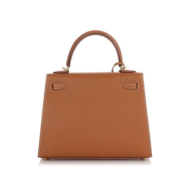 HERMES KELLY 25 SELLIER GOLD EPSOM GOLD HARDWARE