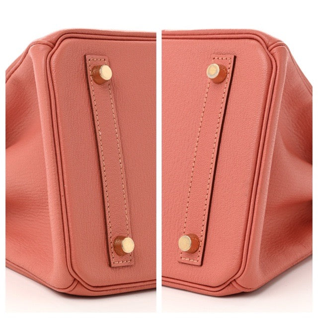 HERMES BIRKIN 30 VERSO PERSONAL ORDER SPECIAL ORDER ROSE THÉ ETOUPE CHEVRE GOLD HARDWARE HSS