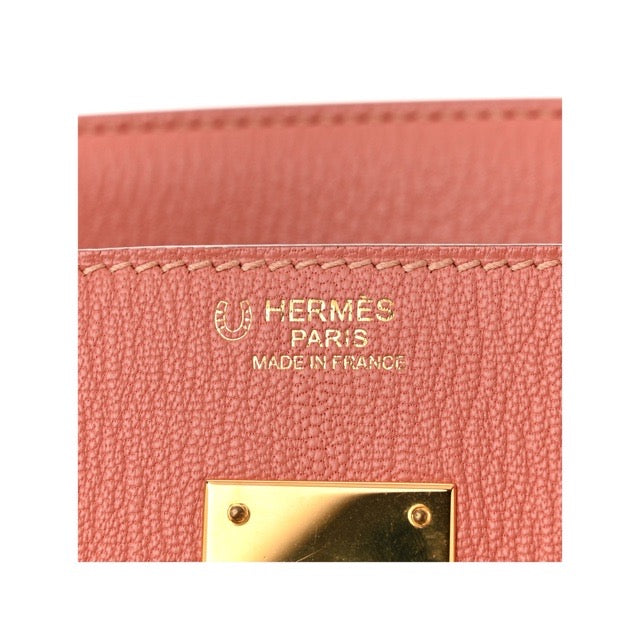 HERMES BIRKIN 30 VERSO PERSONAL ORDER SPECIAL ORDER ROSE THÉ ETOUPE CHEVRE GOLD HARDWARE HSS