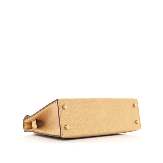 HERMES MINI KELLY 2 SELLIER 20 LIMITED EDITION OLYMPIC COMMEMORATIVE DORE METALIC GOLD CHEVRE CHAMKILA PERMABRASS GOLD HARDWARE