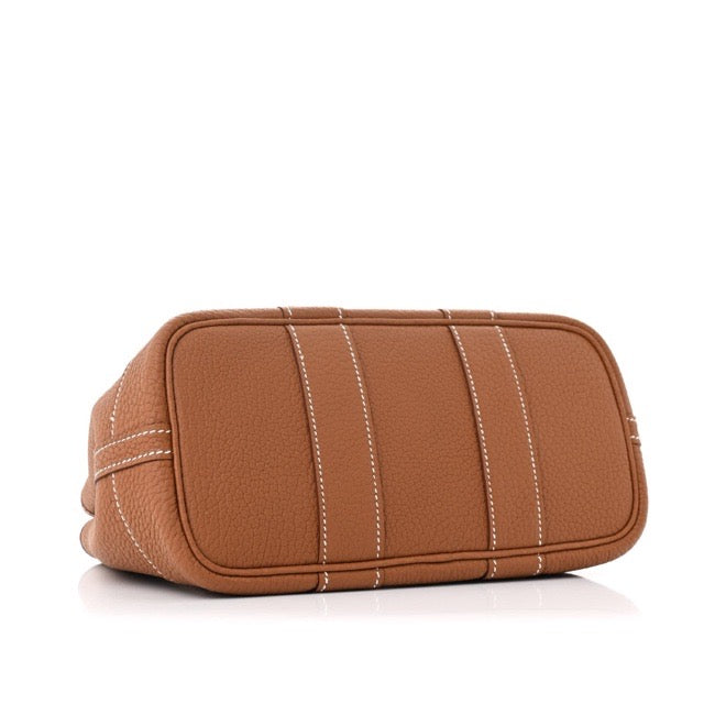 HERMES NEO GARDEN PARTY 23 TOTE GOLD NEGONDA SILVER HARDWARE