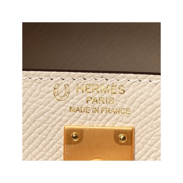 HERMES KELLY 25 SELLIER PESONAL ORDER SPECIAL ORDER CRAIE JAUNE D'OR EPSOM MATTE GOLD HARDWARE HSS