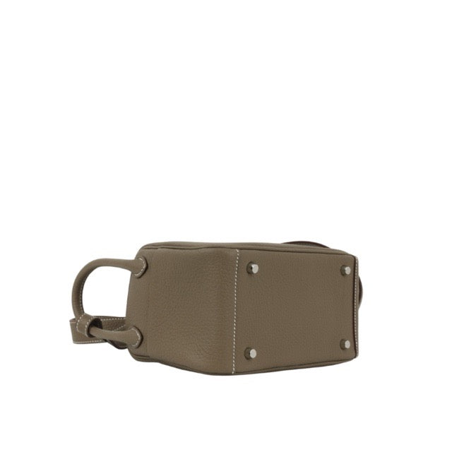 HERMES MINI LINDY 20 ETOUPE TAURILLON CLEMENCE SILVER HARDWARE