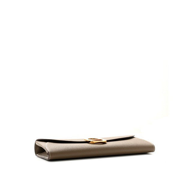 HERMES CHAINE D'ANCRE LONG WALLET TO GO ETOUPE EPSOM GOLD HARDWARE