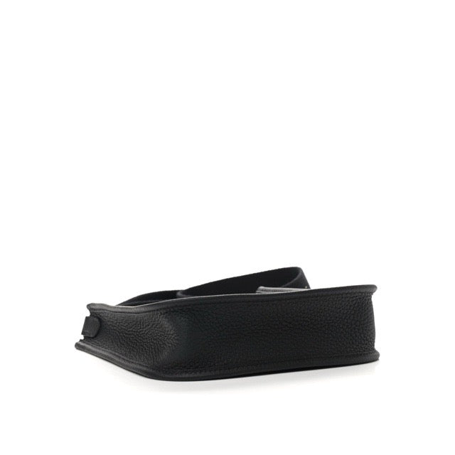HERMES MINI EVELYNE TPM BLACK TAURILLON CLEMENCE SILVER HARDWARE