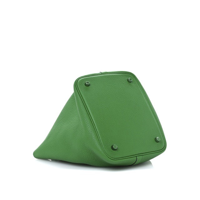 HERMES PICOTIN LOCK MM 22 MONOCHROME BAMBOO TAURILLON CLEMENCE GREEN HARDWARE
