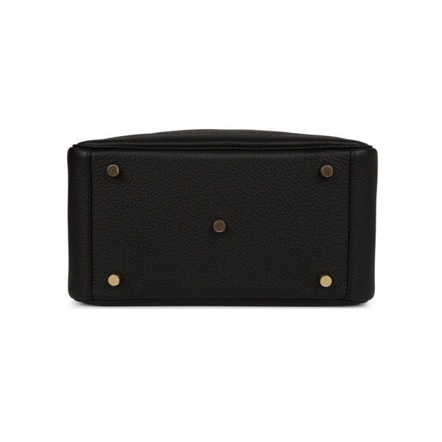 HERMES LINDY 26 BLACK TAURILLON CLEMENCE GOLD HARDWARE