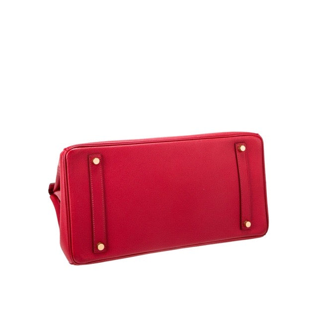 HERMES BIRKIN 35 ROUGE VIF EPSOM GOLD HARDWARE