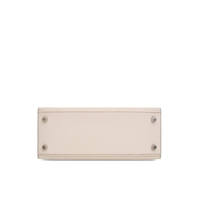 HERMES KELLY 25 SELLIER PERSONAL ORDER SPECIAL ORDER CRAIE ETOUPE EPSOM MATTE SILVER HSS