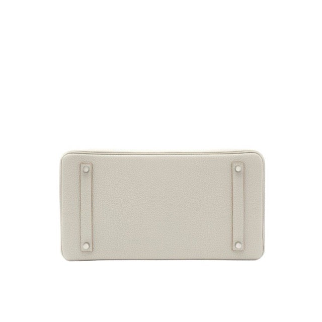 HERMES BIRKIN 35 GRIS PALE TOGO SILVER HARDWARE