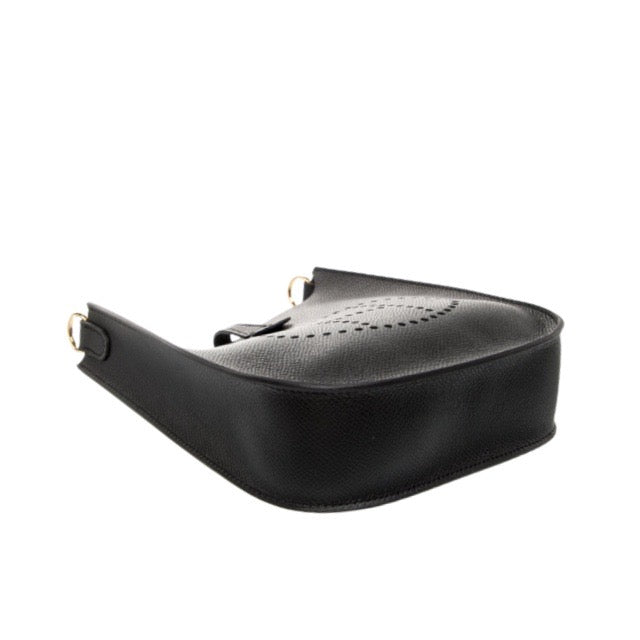 HERMES MINI EVELYNE TPM SELLIER BLACK EPSOM GOLD HARDWARE