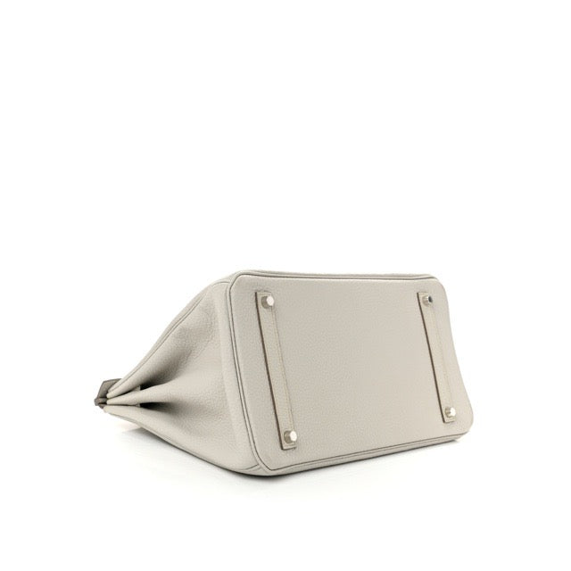 HERMES BIRKIN 35 GRIS PERLE FJORD SILVER HARDWARE