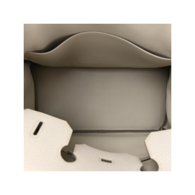 HERMES BIRKIN 35 GRIS PERLE FJORD SILVER HARDWARE