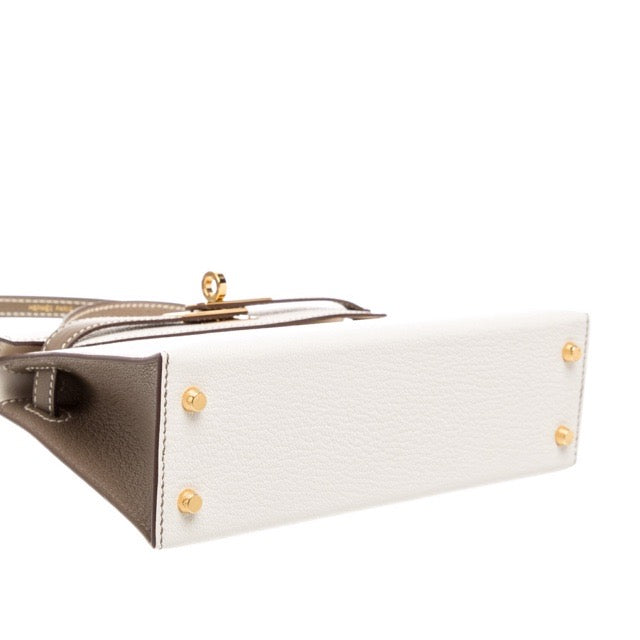 HERMES MINI KELLY 20 SELLIER HSS PERSONAL ORDER ETOUPE NATA CHEVRE GOLD HARDWARE