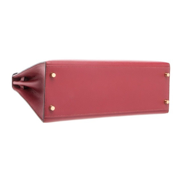 HERMES KELLY 32 SELLIER ROUGE GRENAT EPSOM GOLD HARDWARE
