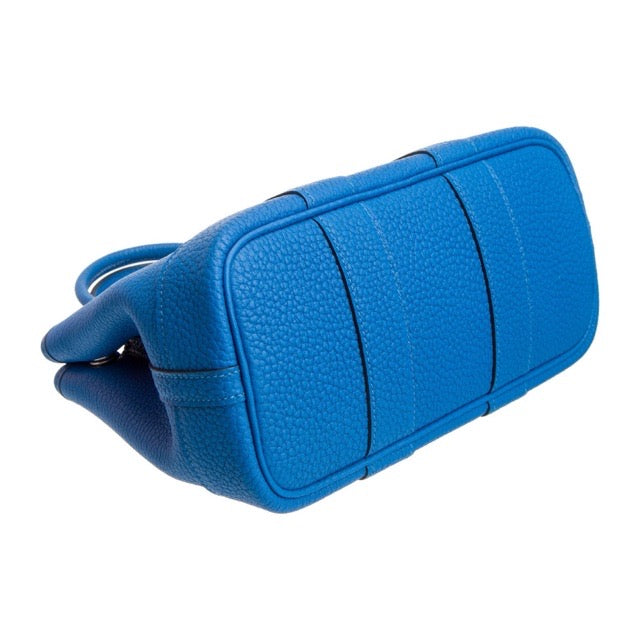 HERMES NEO GARDEN PARTY TOTE 23 BLEU HYDRA NEGONDA SILVER HARDWARE