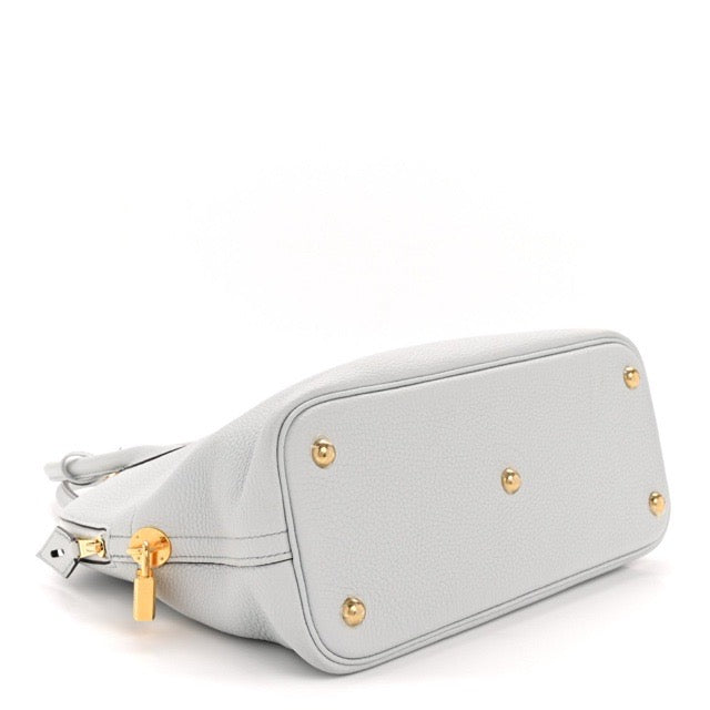 HERMES BOLIDE 31 BLEU PALE TAURILLON CLEMENCE GOLD HARDWARE