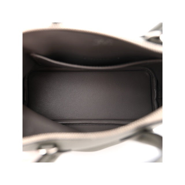 HERMES MINI BOLIDE 1923 GRIS MEYER BETON EVERCOLOR SILVER HARDWARE.