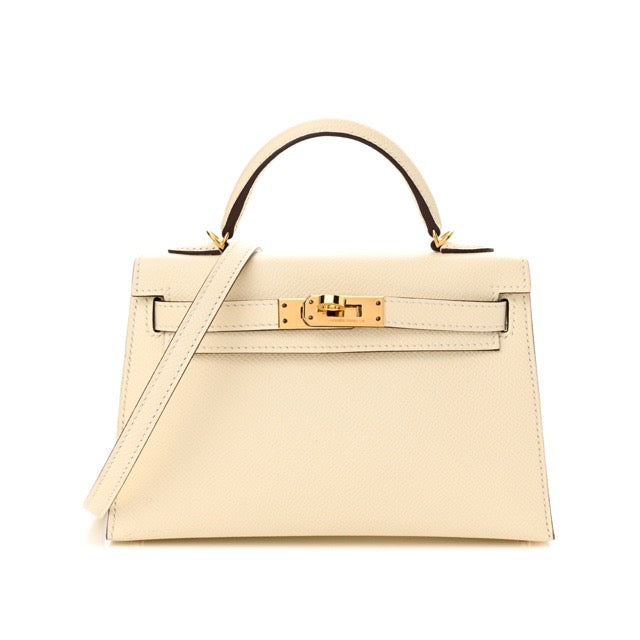 エルメス ミニケリー ケリーミニ２ ミニドゥ 外縫い ナタ エプソン ゴールド金具 HERMES KELLY MINI 2 SELLIER –  AVENUE TOKYO