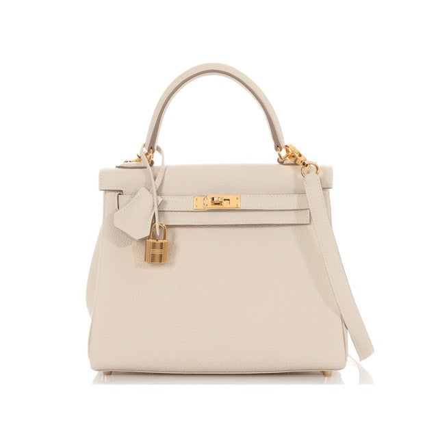 HERMES KELLY RETOURNE 25 CRAIE TOGO GOLD HARDWARE