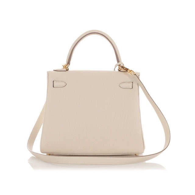 HERMES KELLY RETOURNE 25 CRAIE TOGO GOLD HARDWARE