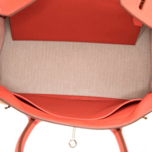 HERMES BIRKIN 30 CAPUCINE GRIZZLY PERMABRASS GOLD HARDWARE