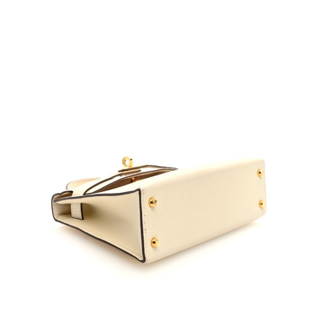 HERMES MINI KELLY 2 SELLIER 20 NATA EPSOM GOLD HARDWARE