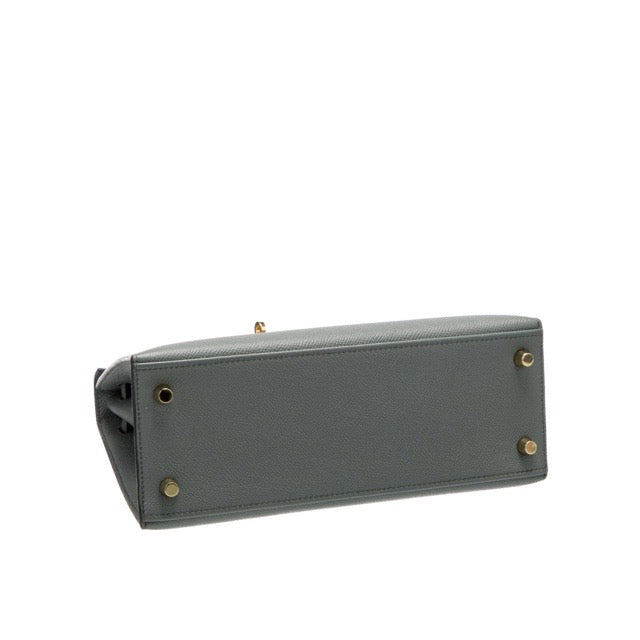 HERMES KELLY 25 SELLIER VERT AMANDE EPSOM GOLD HARDWARE