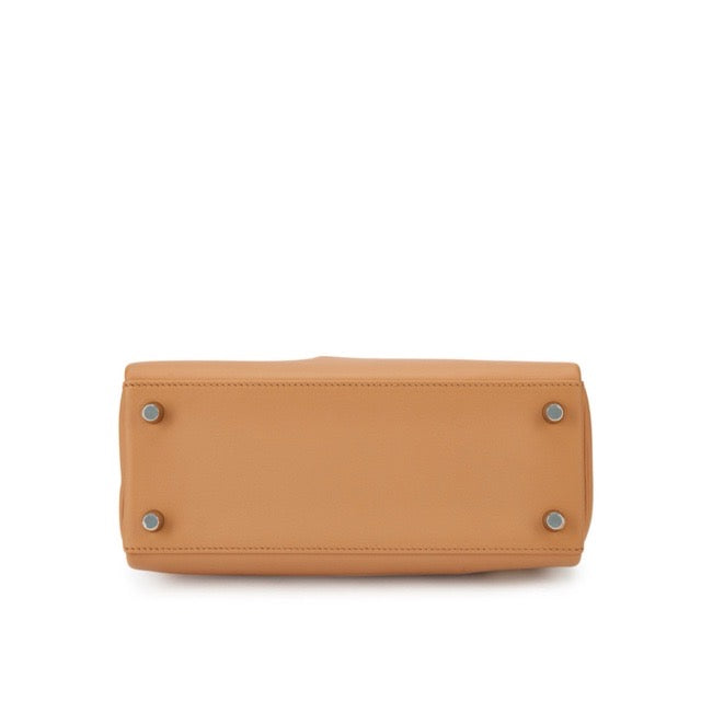 HERMES KELLY 25 RETOURNE COLORMATIC CHAI BLEU BRUME LIME SWIFT SILVER HARDWARE
