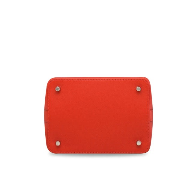 HERMES TOOLBOX 20 CAPUCINE SWIFT SILVER HARDWARE