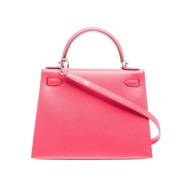 エルメス ケリー 28 Rose Extreme エプソン シルバー金具 HERMES KELLY 28 ROSE EXTREME EPSOM SILVER HARDWARE