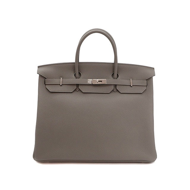 HERMES BIRKIN 40 GRIS MEYER TOGO SILVER HARDWARE