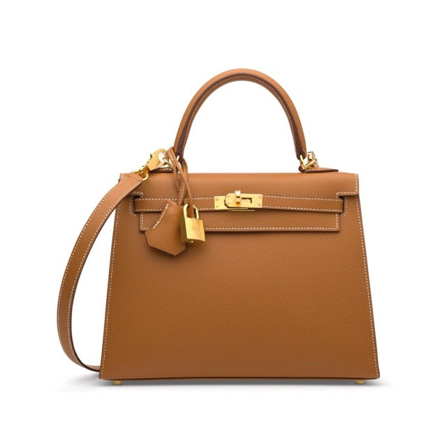 HERMES KELLY 25 SELLIER GOLD EPSOM GOLD HARDWARE