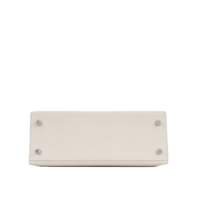 HERMES KELLY 25 SELLIER CRAIE EPSOM SILVER HARDWARE