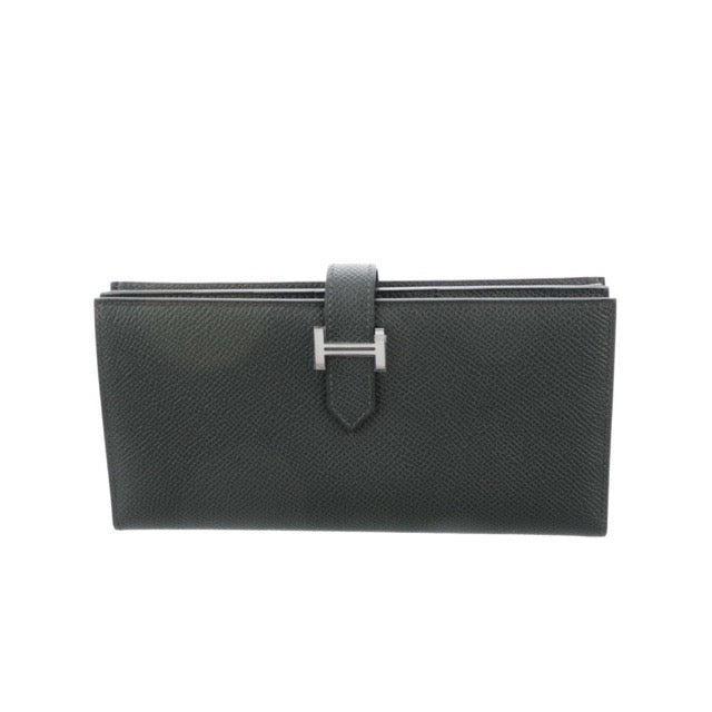 エルメス ベアンスフレ ベアンロングウォレット Plomb エプソン シルバー金具 長財布 HERMES BEARN GUSSET WALLET PLOMB EPSOM SILVER HARDWARE