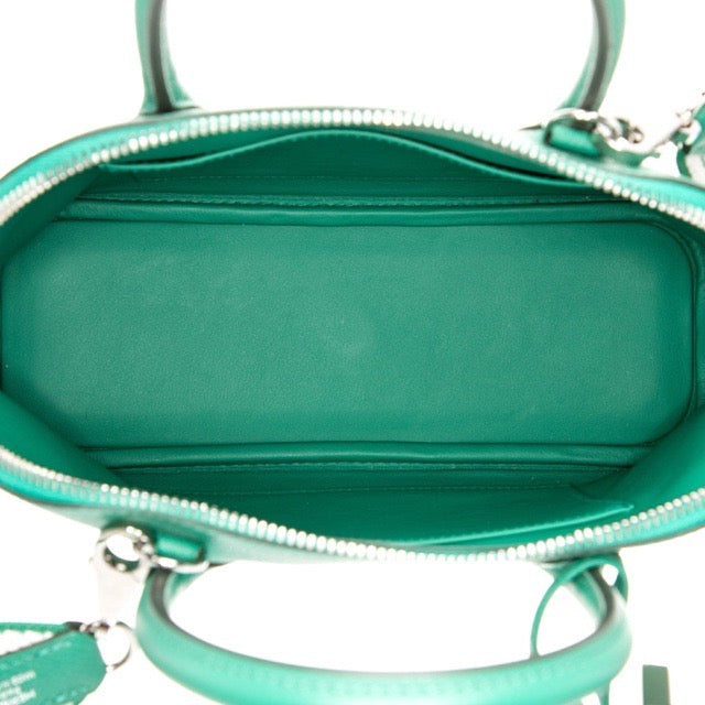 HERMES BOLIDE 25 VERT VERTIGO EPSOM SILVER HARDWARE