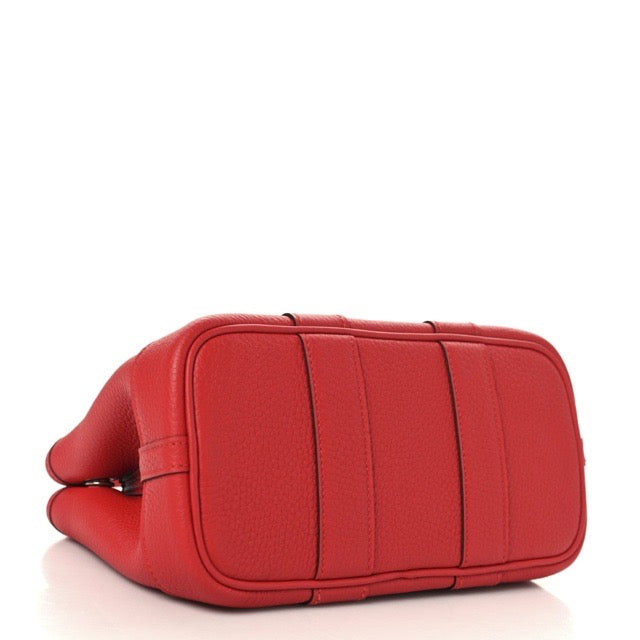 HERMES NEO GARDEN PARTY 23 ROUGE RADIEUX NEGONDA SILVER HARDWARE