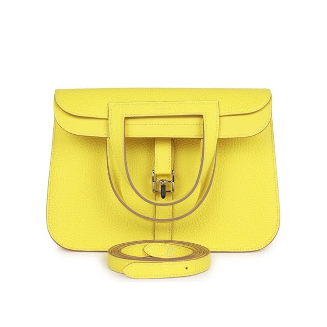 エルメス アルザン 25 ライム トリヨンクレマンス シルバー金具 HERMES 