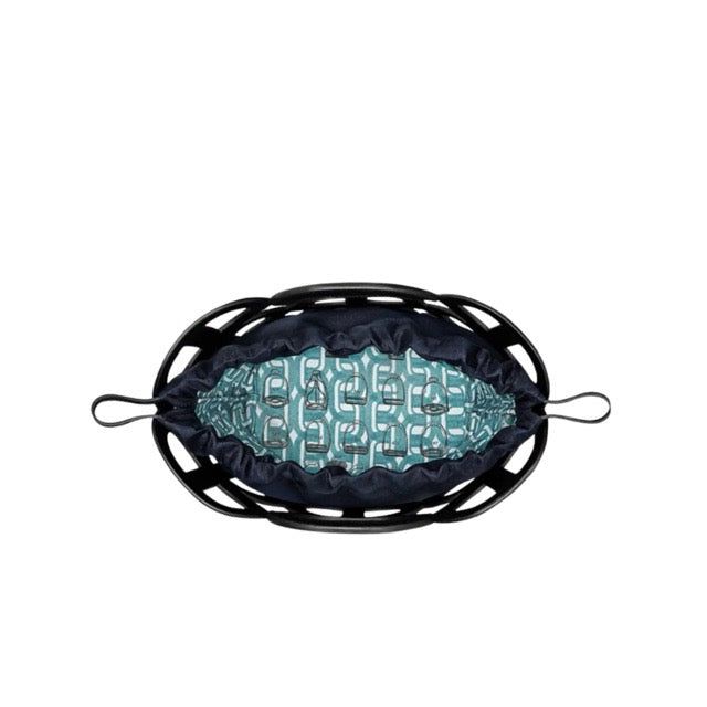 HERMES CHAINE D'ANCRE LIMITED EDITION HAND BAG BLACK NOIR BLEU NAVY MADAME