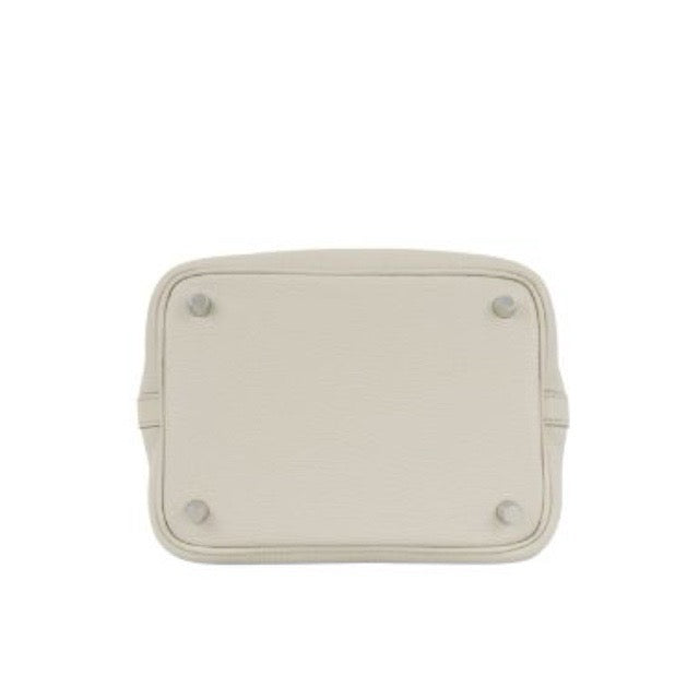 HERMES PICOTIN LOCK 18 PM BETON TAURILLON CLEMENCE SILVER HARDWARE