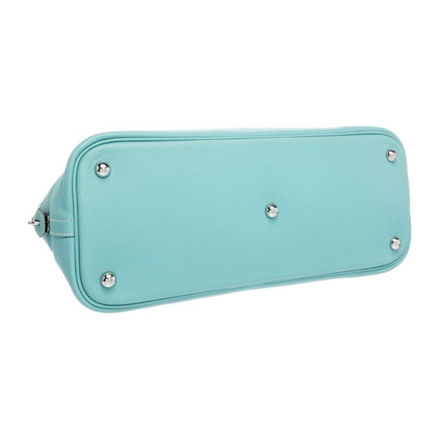 HERMES BOLIDE RELAX 35 BLEU ATOLL EPSOM SILVER HARDWARE