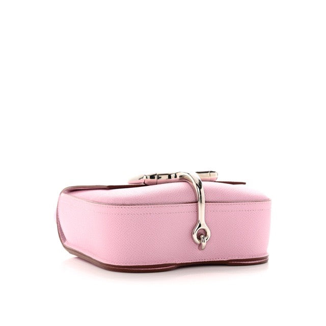 HERMES MINI DELLA CAVALLERIA SHOULDER BAG MAUVE SYLVESTRE EPSOM SILVER HARDWARE