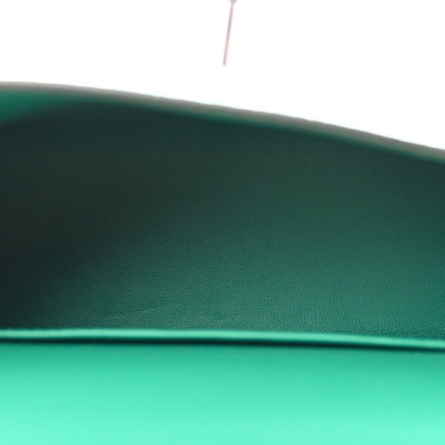 HERMES MINI KELLY 2 SELLIER 20 VERT VERTIGO EPSOM SILVER HARDWARE