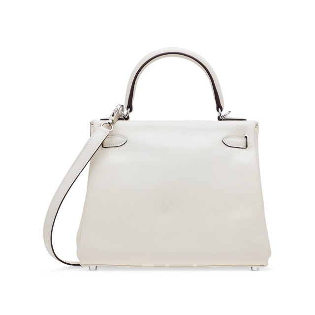 HERMES LIMITED EDITION KELLY 25 RETOURNE IN & OUT NATA SWIFT SILVER HARDWARE