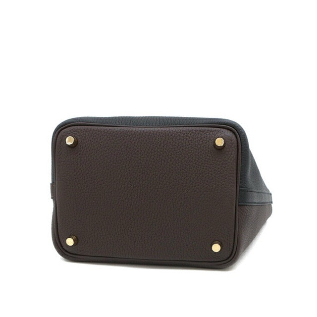 エルメス ピコタンロックPM カザック2 ブラック マカサー ベージュマルファ トリヨンクレマンス ゴールド金具 HERMES PICOTIN LOCK 18 CASAQUE BLACK MACASSAR BEIGE MARFA TAURILLON CLEMENCE GOLD HARDWARE