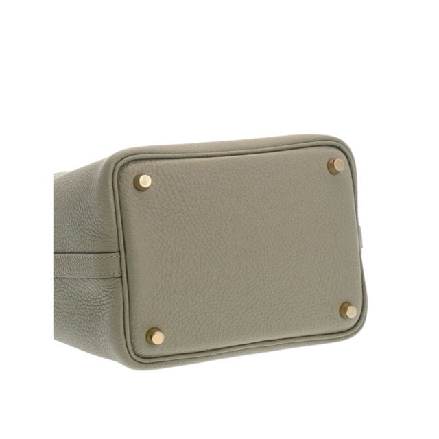 HERMES PICOTIN LOCK 18 PM SAUGE TAURILLON CLEMENCE GOLD HARDWARE