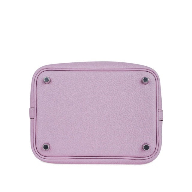 HERMES PICOTIN LOCK 18 PM MAUVE SYLVESTRE TAURILLON CLEMENCE SILVER HARDWARE