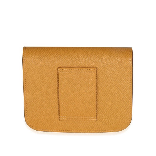 HERMES CONSTANCE SLIM WALLET SESAME EPSOM SILVER HARDWARE